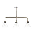 Ray 3 Light Bar Pendant Antique Brass ClearAntique Brass