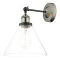 Ray Single Wall Light Antique Nickel Clear Glass<br>Antique Nickel