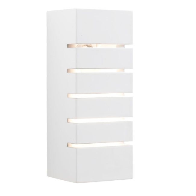 Rectangular Slated Paintable Plaster Wall Bracket