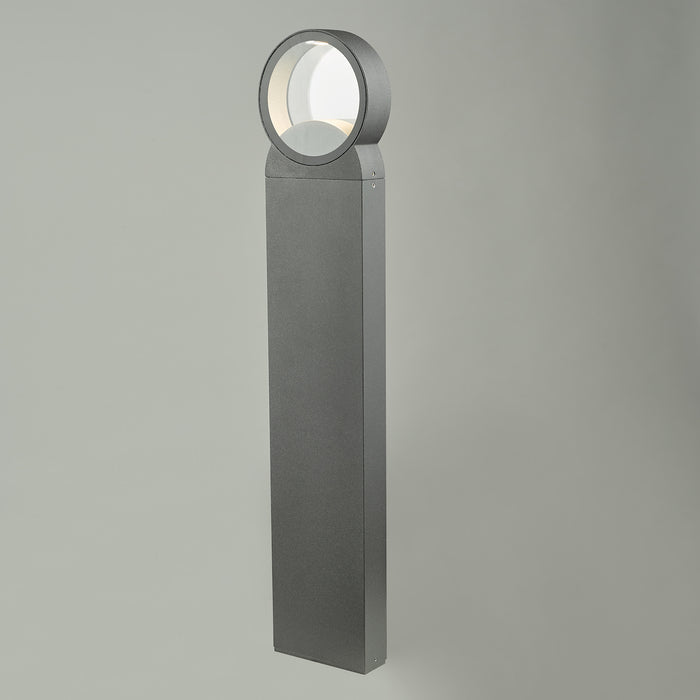 Reon Outdoor Post With Round Light Anthracite IP65 LED<br>Matt Grey