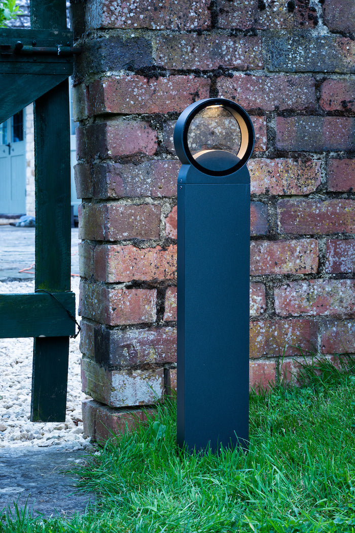 Reon Outdoor Post With Round Light Anthracite IP65 LED<br>Matt Grey