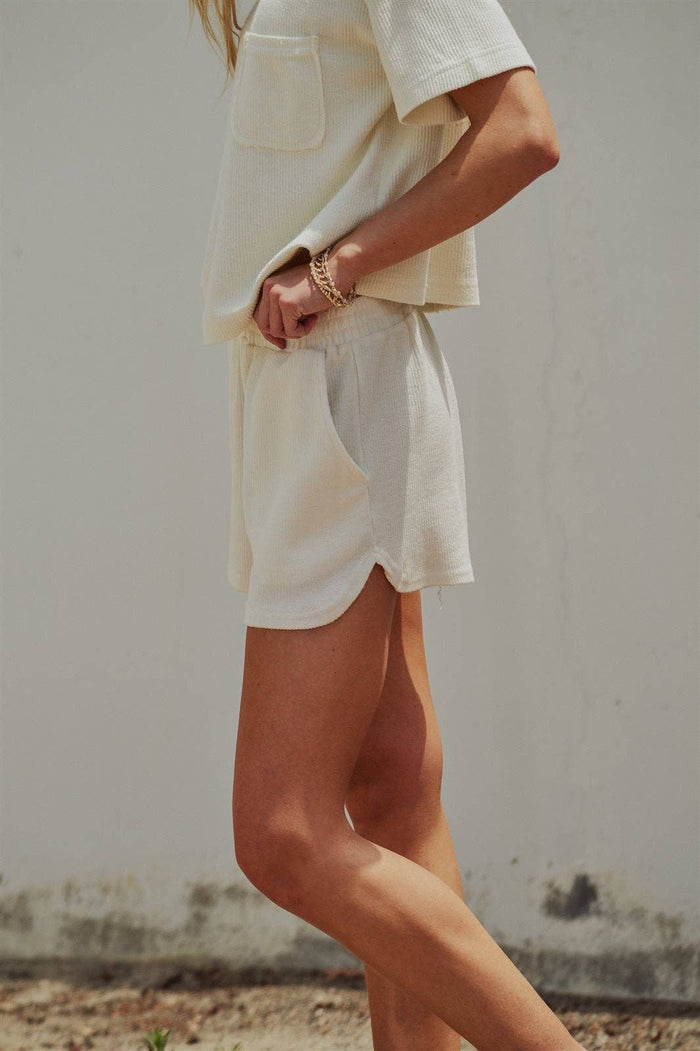 Ribbed Ruby Shorts