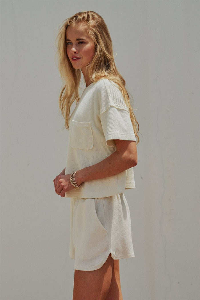 Ribbed Ruby Shorts