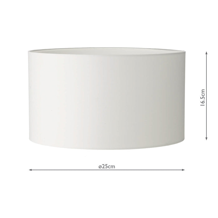 Rimini Ivory Cotton Drum Shade 25cm<br>Ivory