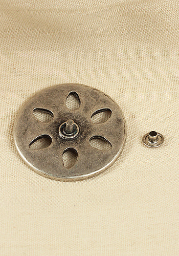 Rivet-Plate Blossom Antique Silver-GoblinSmith