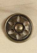 Rivet-Plate with Flower Antique Brass-GoblinSmith