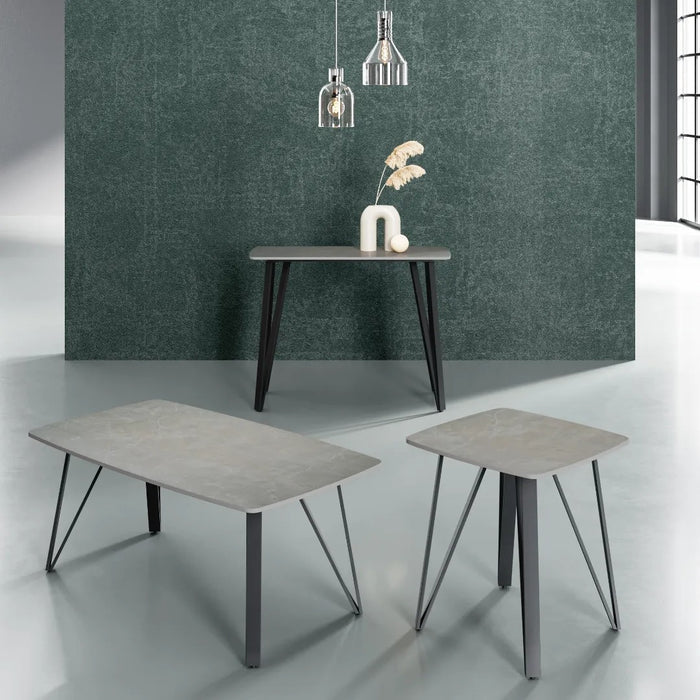 Riviera Grey Ceramic Side Table