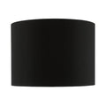 Roja Black Cotton Drum Shade 24cm<br>Black