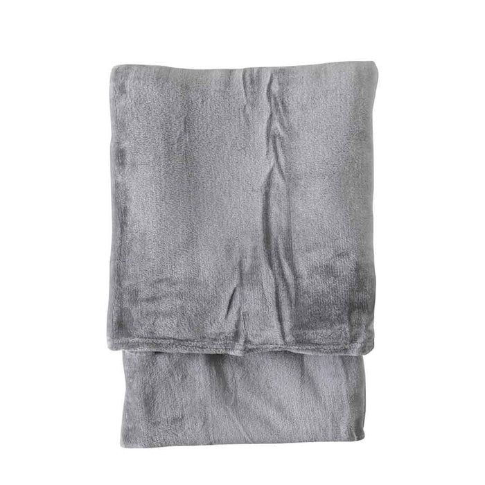 Rolled Flannel Fleece Silver