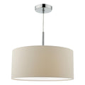 Ronda 3 Light Pendant With Ecru Shade And Diffuser 40cm<br>Taupe