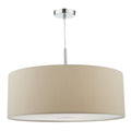 Ronda 3 Light Pendant With Ecru Shade And Diffuser 60cm<br>Taupe