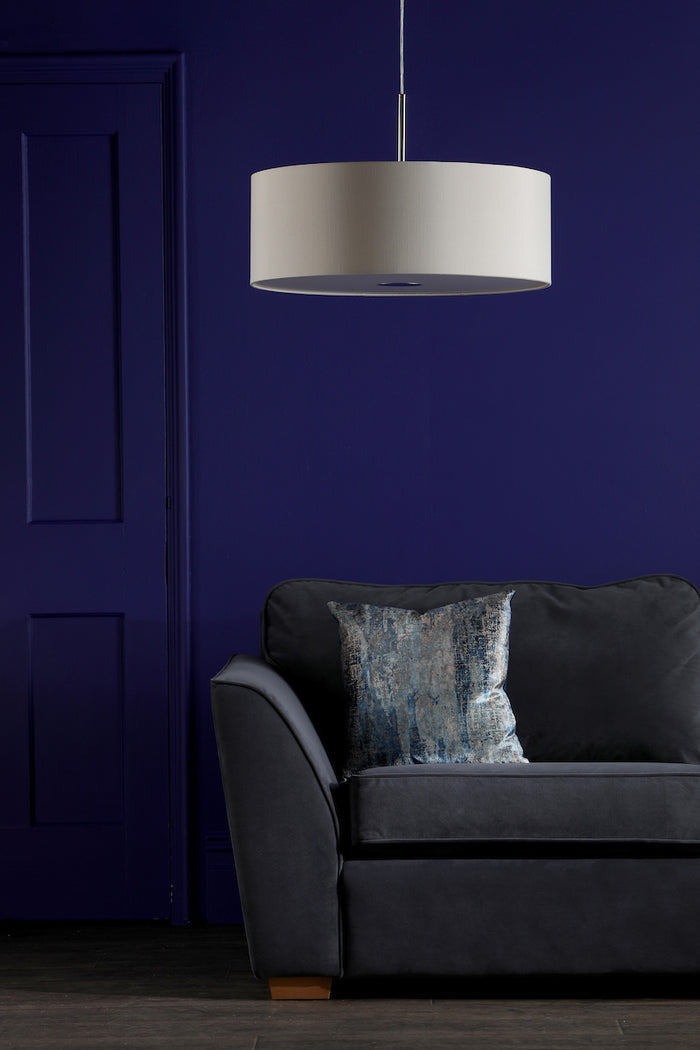 Ronda 3 Light Pendant With Ecru Shade And Diffuser 60cm<br>Taupe
