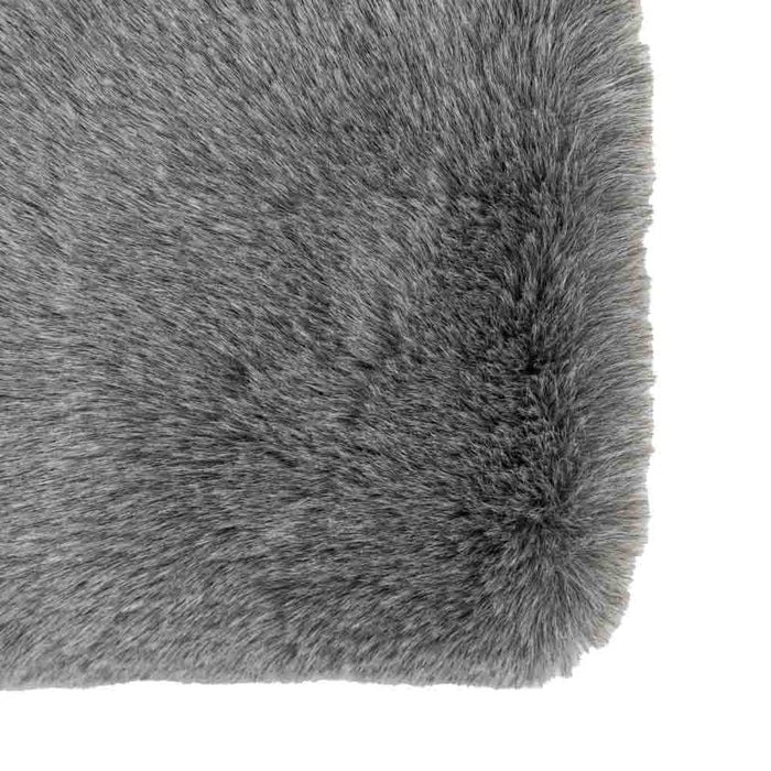 Roscose Faux Fur Throw Small Smoke Grey