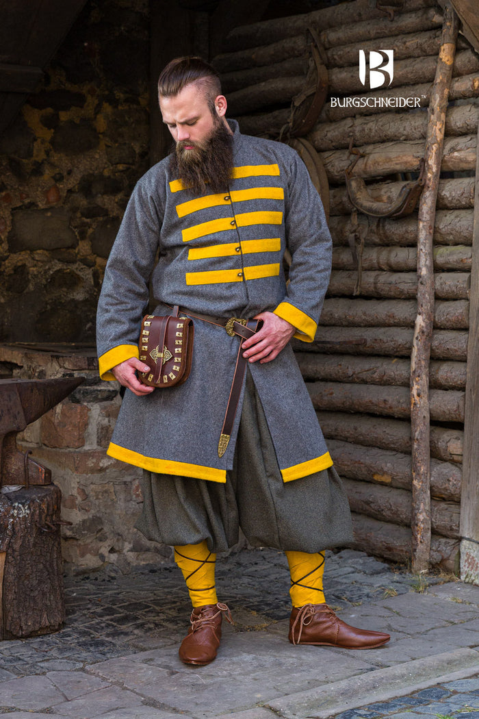 Rus Coat Bartosz Dark Grey/Yellow-GoblinSmith