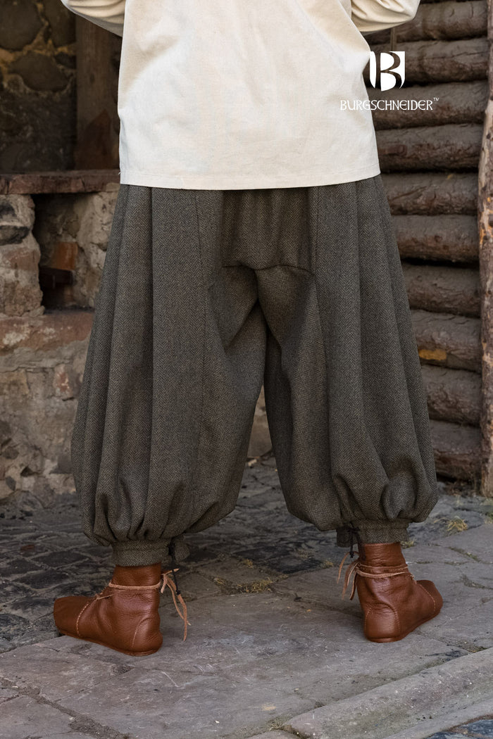 Rus Pants Borys Herringbone Olive/Grey-GoblinSmith