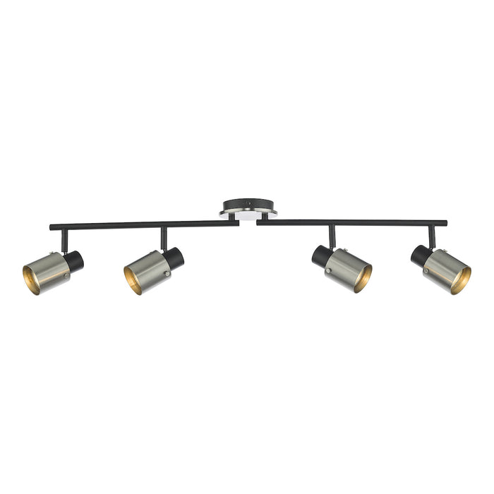 Ryan 4 Light Bar Spotlight Brushed Nickel Matt Black<br>Brushed Nickel