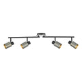 Ryan 4 Light Bar Spotlight Brushed Nickel Matt Black<br>Brushed Nickel