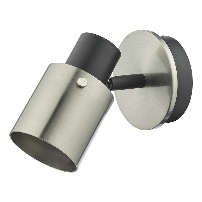 Ryan Single Wall Spotlight Brushed Nickel Matt Black<br>Brushed Nickel