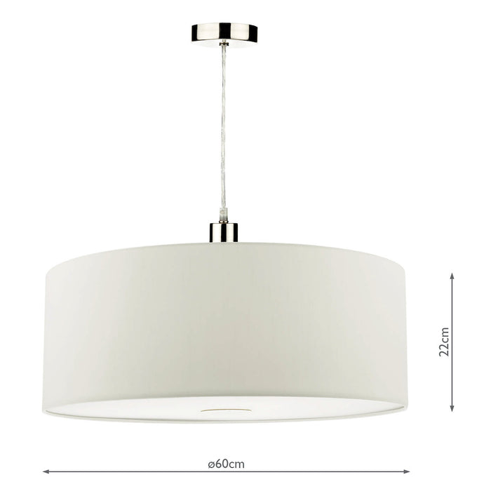 S066 Cream Cotton Drum Shade 12cm<br>Cream