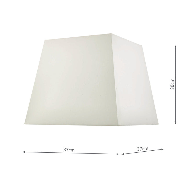 S1101 Ivory Faux Silk Tapered Square Shade 37cm<br>Ivory