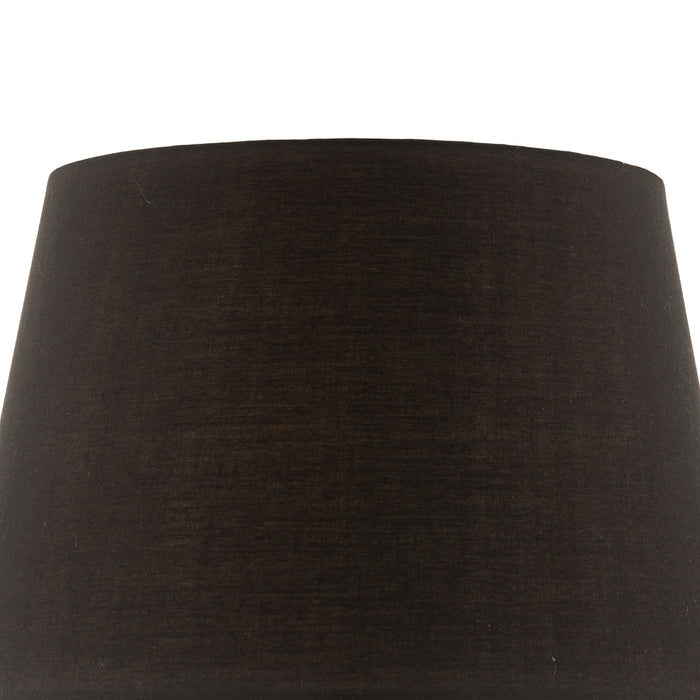 Safia Black Cotton Tapered Drum Shade 36cm<br>Black