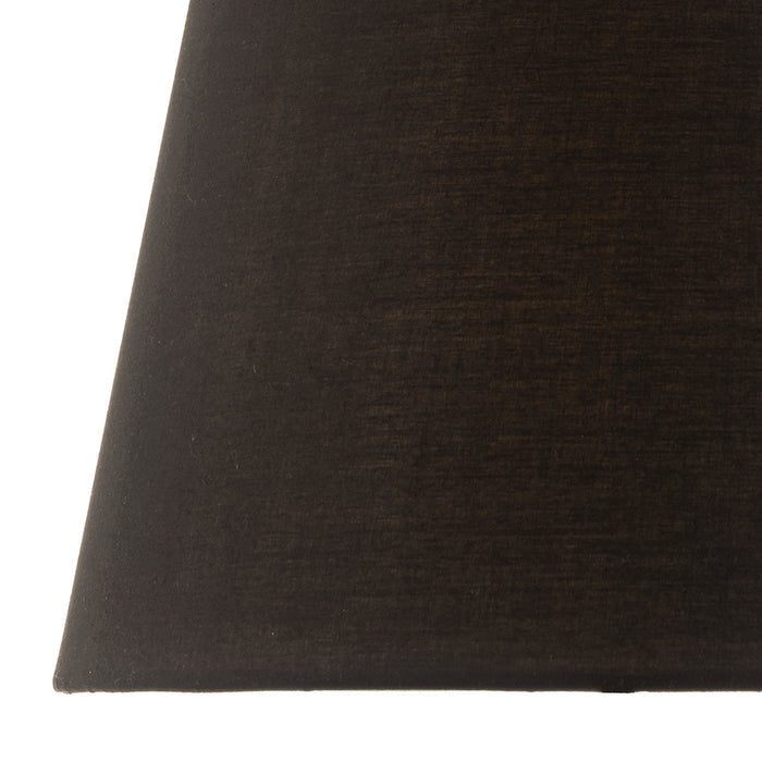 Safia Black Cotton Tapered Drum Shade 36cm<br>Black