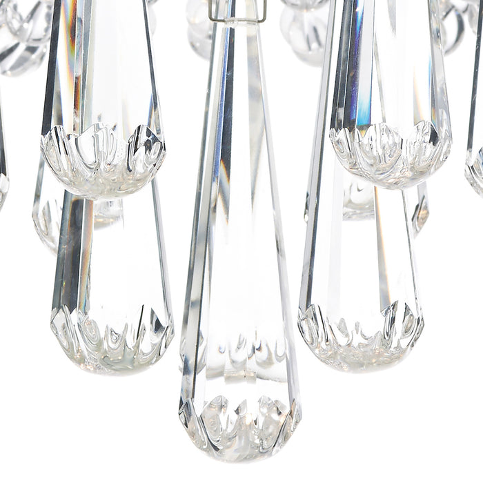 Saigon 5 Light Flush Polished Chrome/Clear<br>Crystal