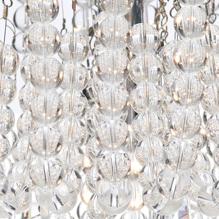 Saigon 5 Light Flush Polished Chrome/Clear<br>Crystal