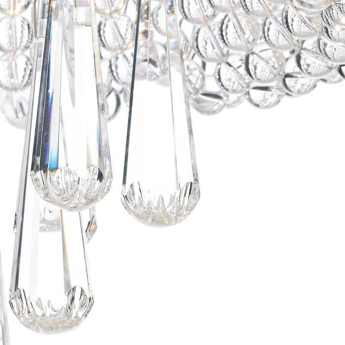 Saigon 5 Light Flush Polished Chrome/Clear<br>Crystal