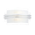 Sector Small Wall Light Frosted Glass Polished Chrome LED<br>White Frosted Glass