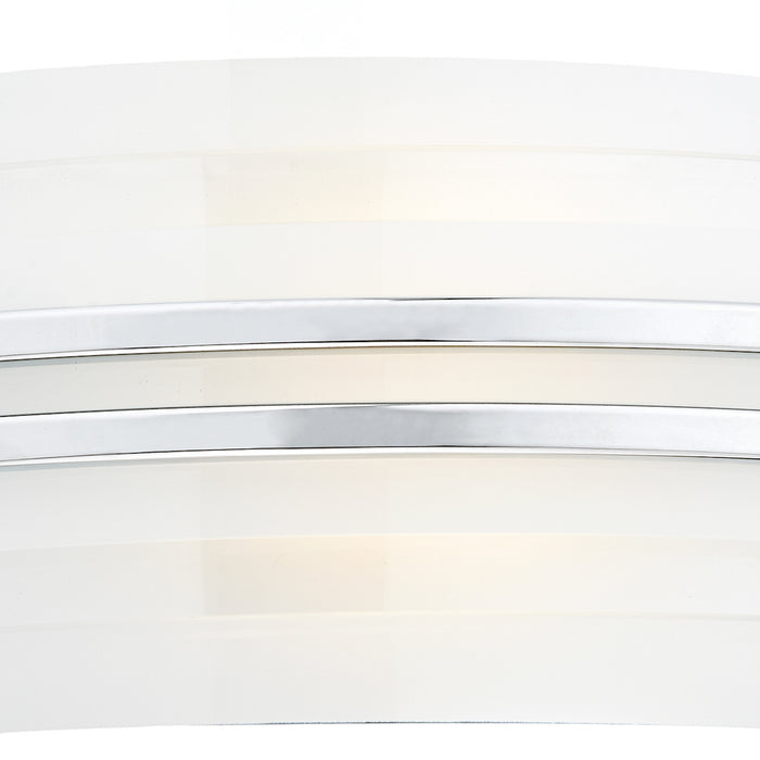 Sector Small Wall Light Frosted Glass Polished Chrome LED<br>White Frosted Glass