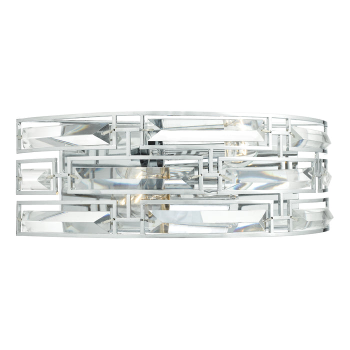 Seville 2 Light Wall Light Crystal Polished Chrome<br>Polished Chrome