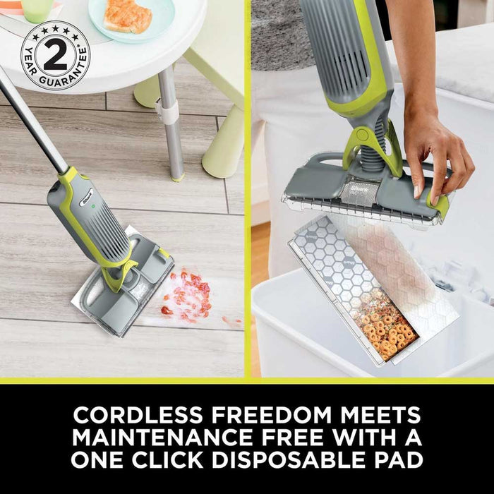 Shark VM200UK VacMop Cordless 2-in-1 with Targeted Spray - 9 Min Run Time - Charcoal Grey