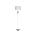 Silver Metal twist Detail Floor Lamp with Shade