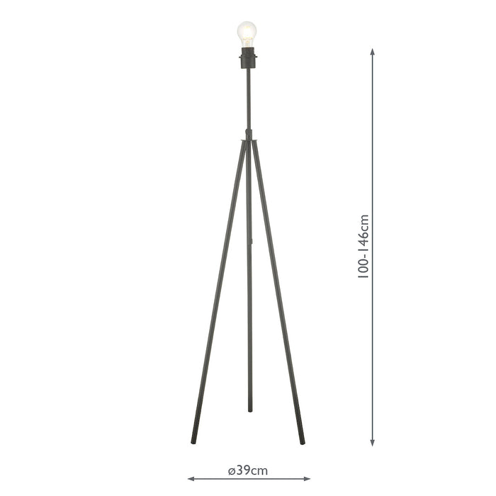 Skate Tripod Floor Lamp Matt Black Base Only<br>Matt Black