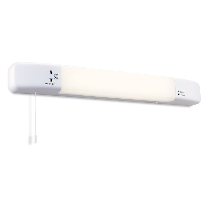 Slim Bathroom Wall Light with Shaver Socket and Toggle Switch
