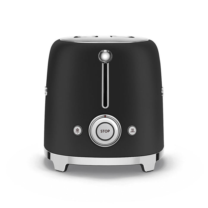 Smeg 50's Style Retro TSF01BLMUK 2 Slice Toaster - Matte Black