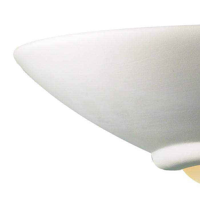 Stella Wall Light White Unglazed Ceramic Glass<br>White Ceramic