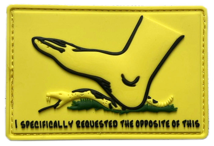 Step on Snek Specifically Requested The Opposite of This Patch [PVC Rubber -Hook Fastener -SS7]