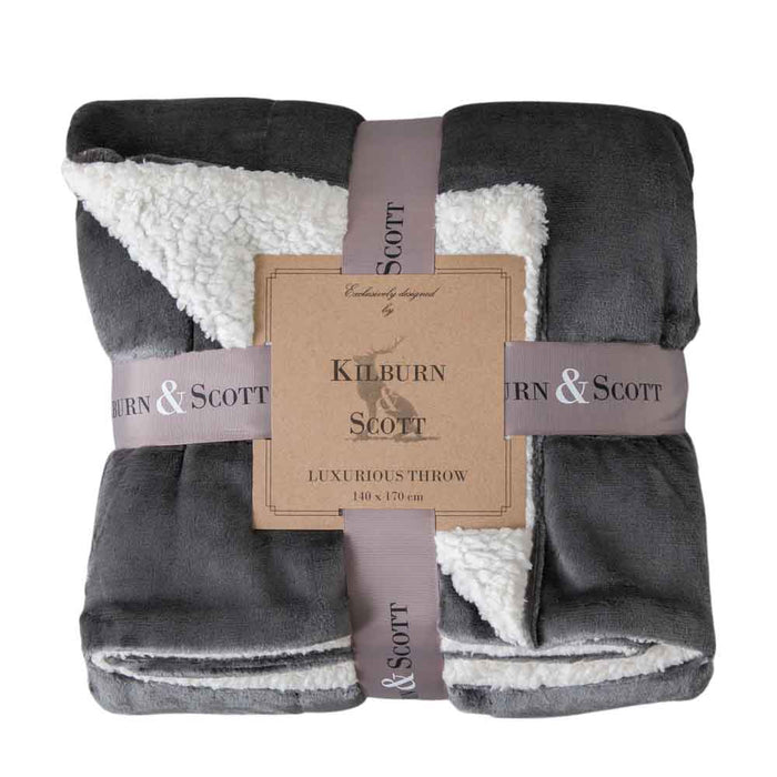Sterling Sherpa Throw Grey