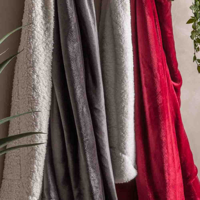 Sterling Sherpa Throw Grey