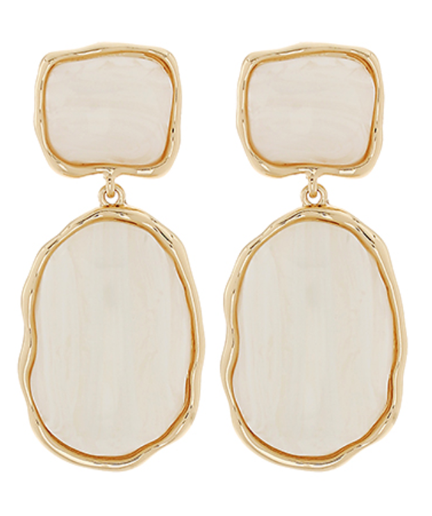 Stone Geometric Earrings
