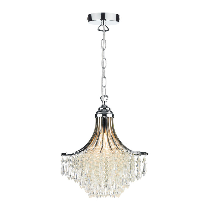 Suri 1 Light Pendant Crystal Polished Chrome<br>Polished Chrome