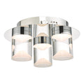 Susa Bathroom 3 Light Flush Polished Chrome Acrylic IP44 LED<br>Polished Chrome