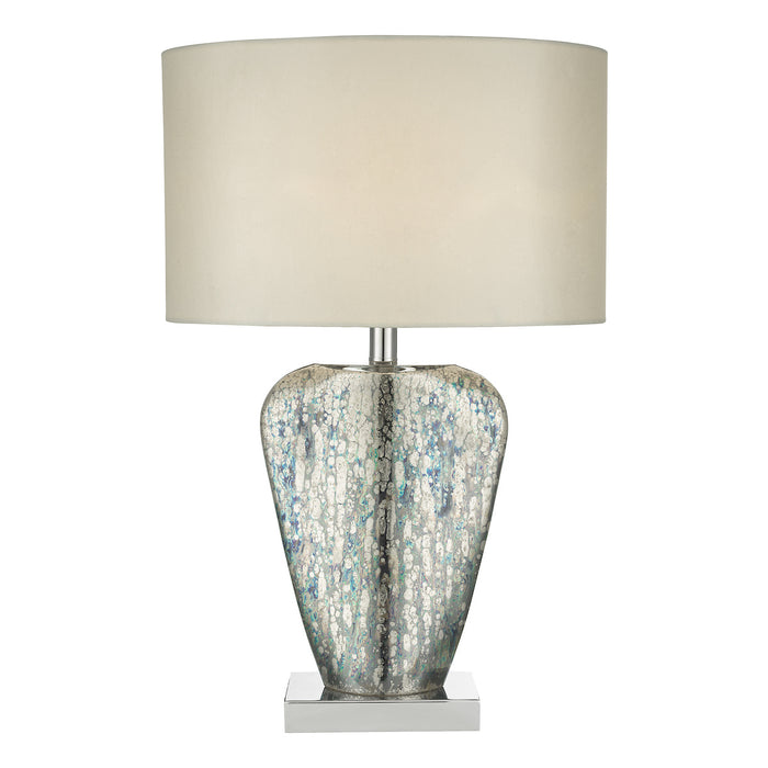 Syracuse Table Lamp Mercury Glass With Shade Silver Mercury Glass
