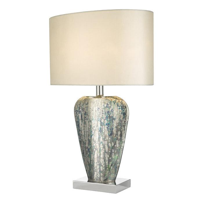 Syracuse Table Lamp Mercury Glass With Shade Silver Mercury Glass