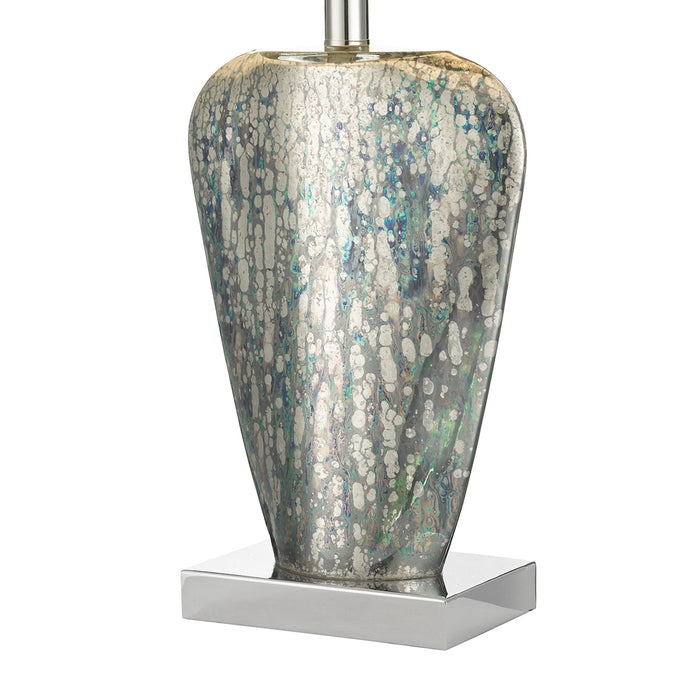 Syracuse Table Lamp Mercury Glass With Shade Silver Mercury Glass
