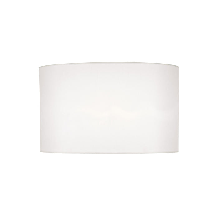 Syracuse White Faux Silk Oval Shade 40cm<br>White