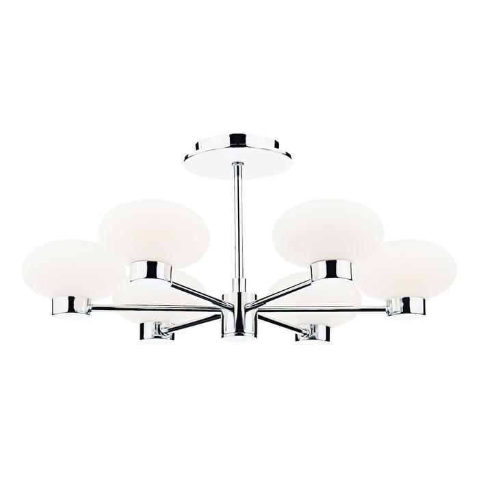System 6 Light Semi Flush Polished Chrome<br>Polished Chrome