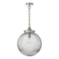 Tamara Pendant Satin Nickel & Ribbed Glass<br>Satin Nickel